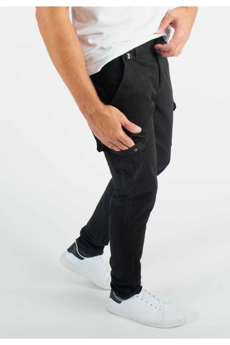 Pantalon cargo noir Slim