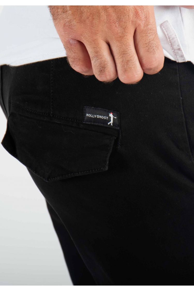 Pantalon cargo noir Slim