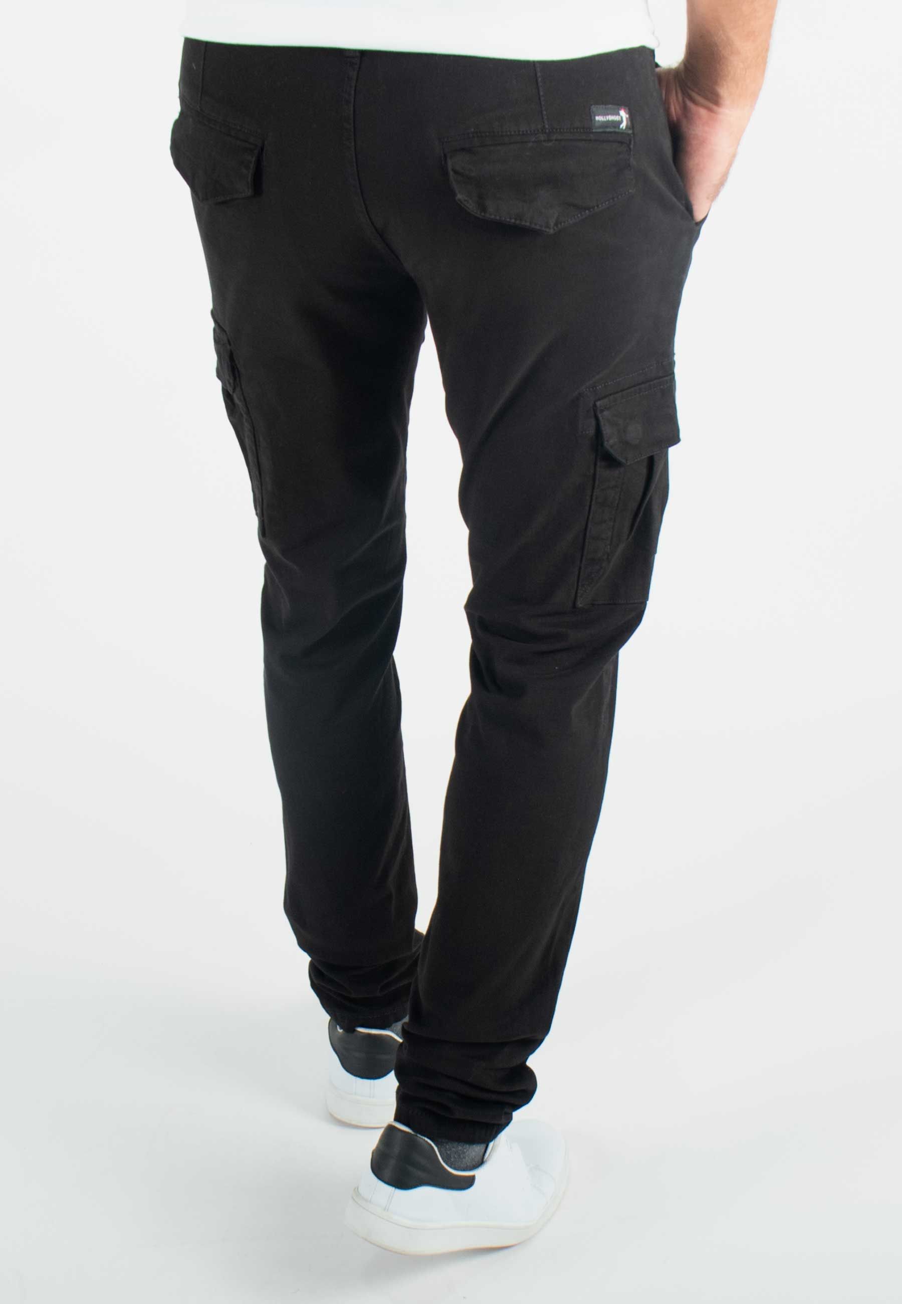 Pantalon cargo noir Slim