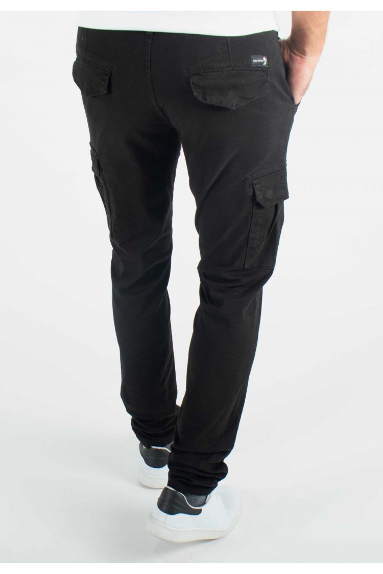 Pantalon cargo noir Slim