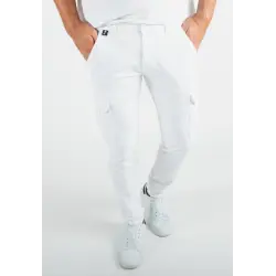 Pantalon cargo blanc Slim