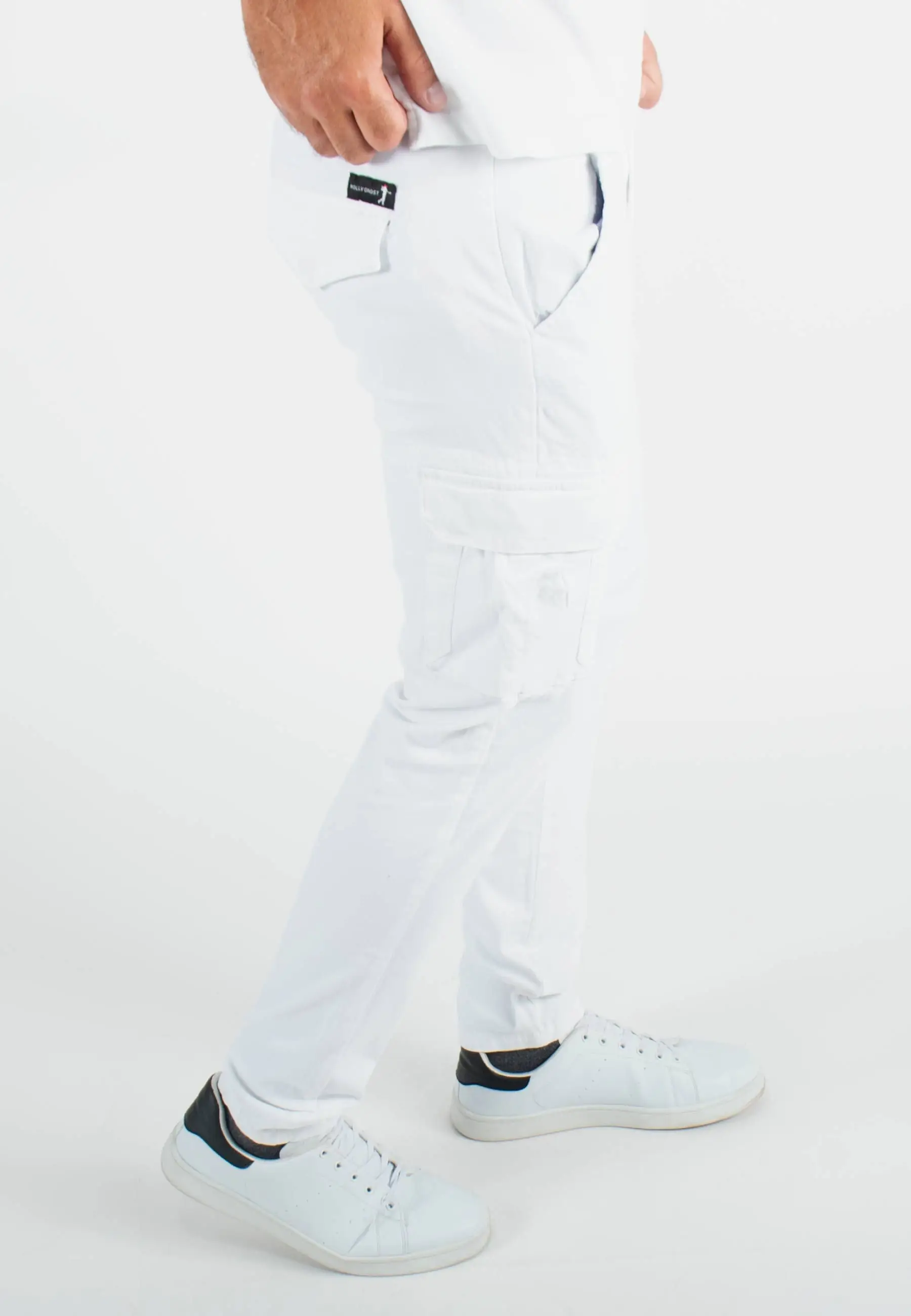 Pantalon Cargo HOLLYGHOST | Coupe Slim - Blanc