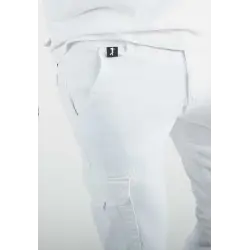 Pantalon Cargo HOLLYGHOST | Coupe Slim - Blanc