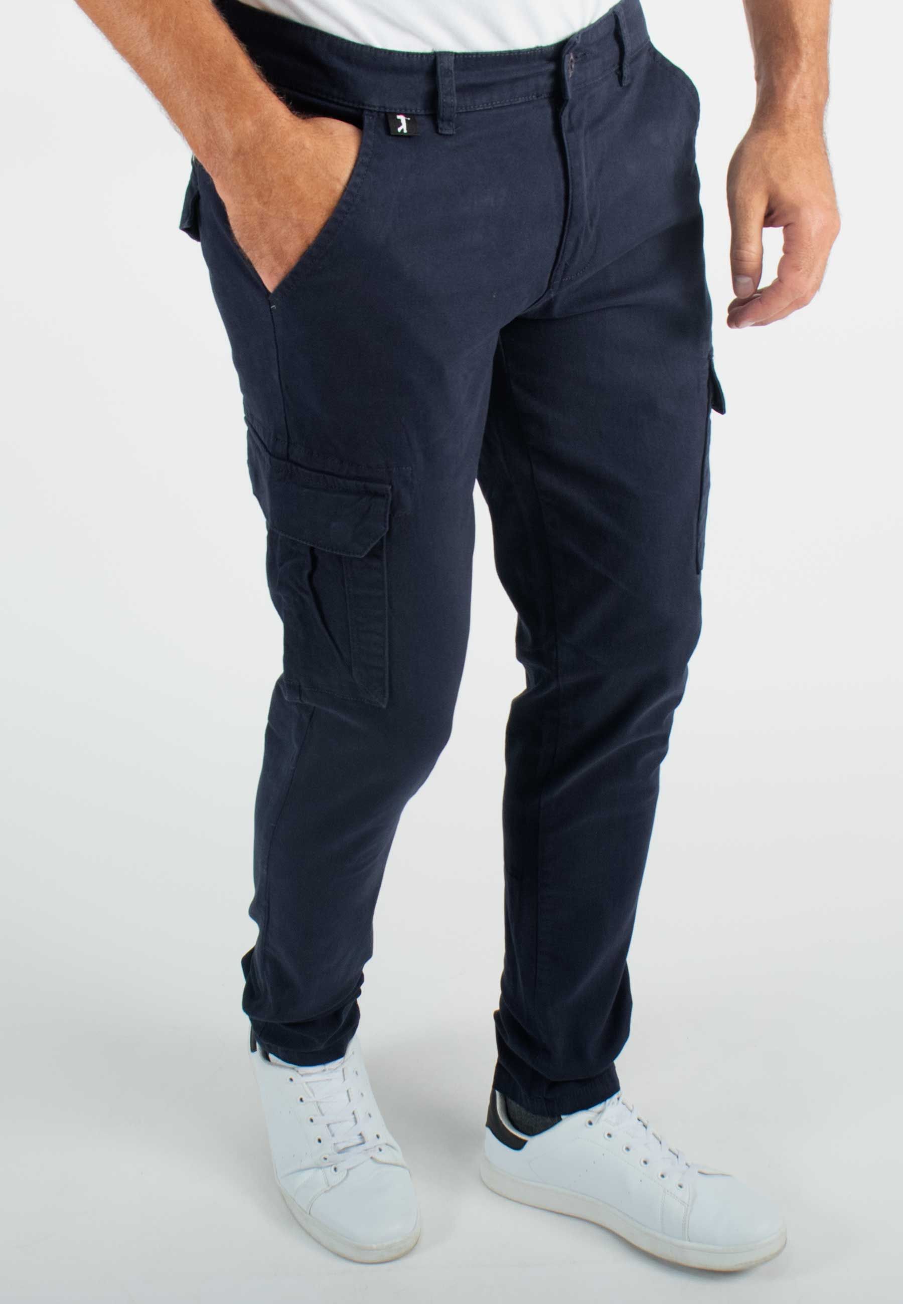 Pantalon cargo navy Slim