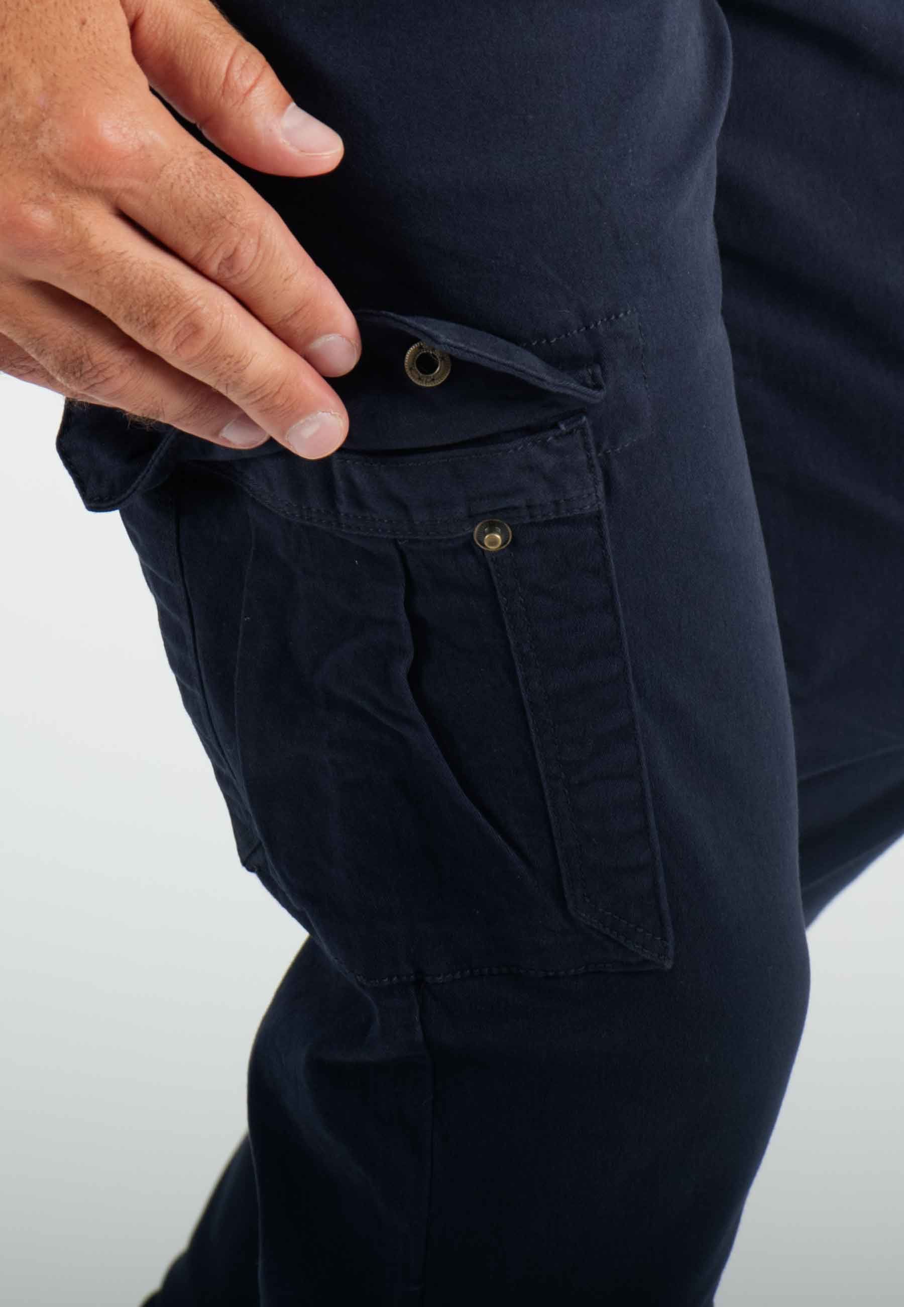 Pantalon cargo navy Slim