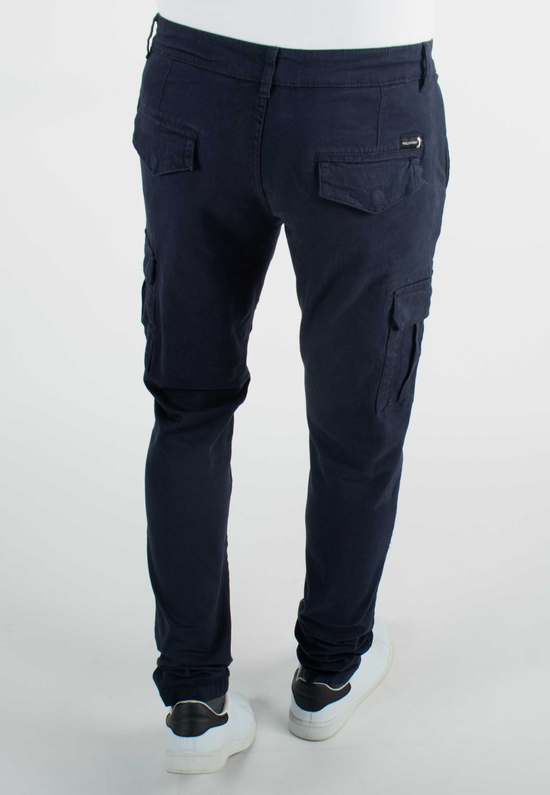 Pantalon cargo navy Slim