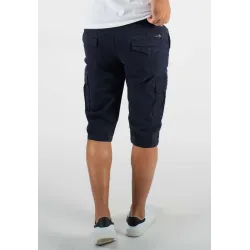 Short cargo mi-long navy
