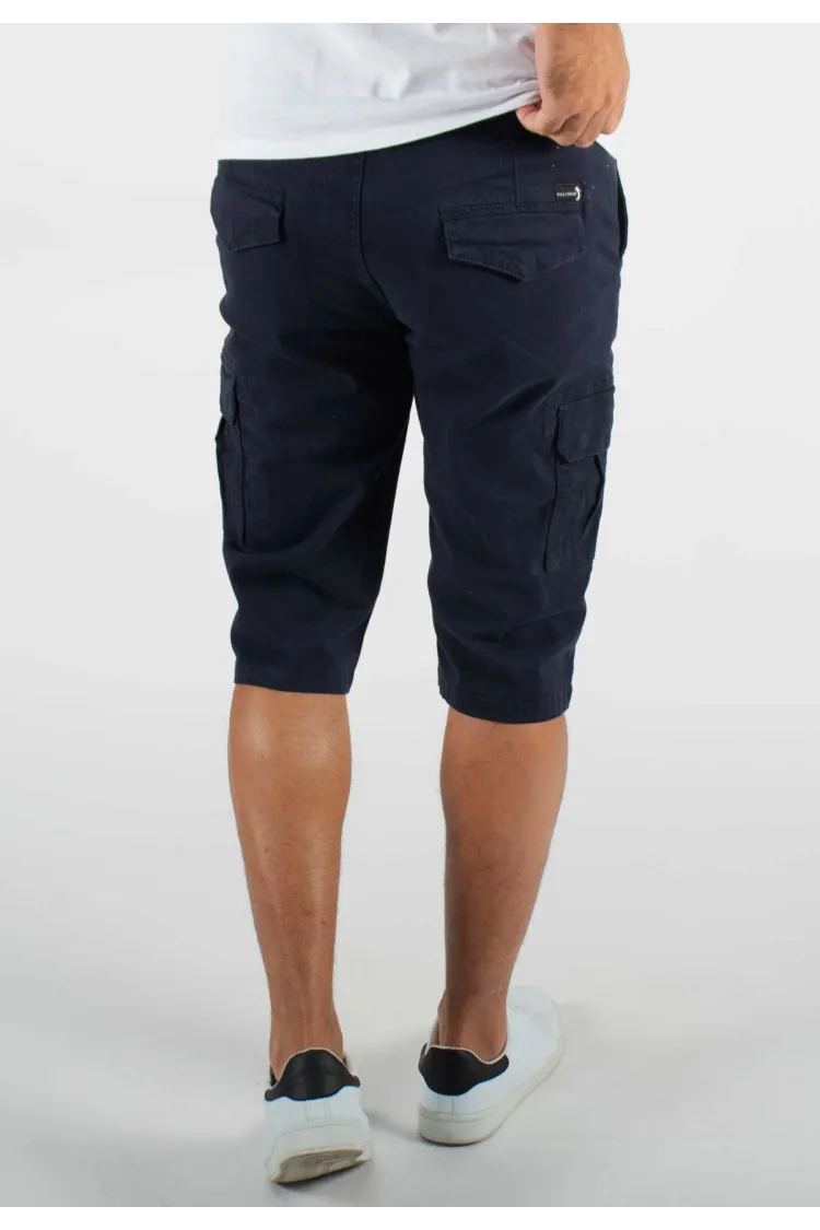 Short cargo mi-long navy