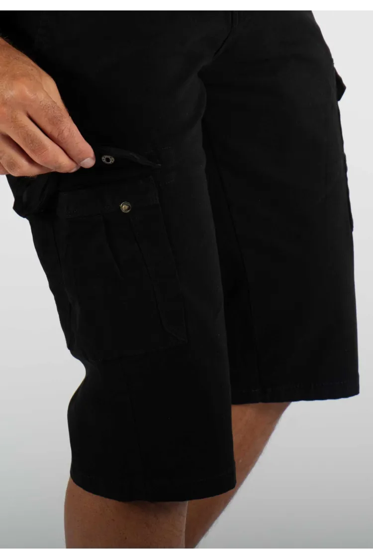 Short cargo mi-long noir