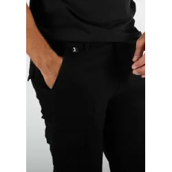 Short cargo mi-long noir