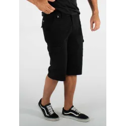 Short cargo mi-long noir