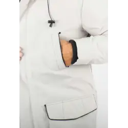 Parka Homme Hiver Grise avec Capuche en Fourrure noire – Élégance et Chaleur pour les Jours Froids