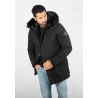 Parka noir Homme à Capuche avec Fourrure Synthétique noire – Élégance et Confort pour l'Hiver