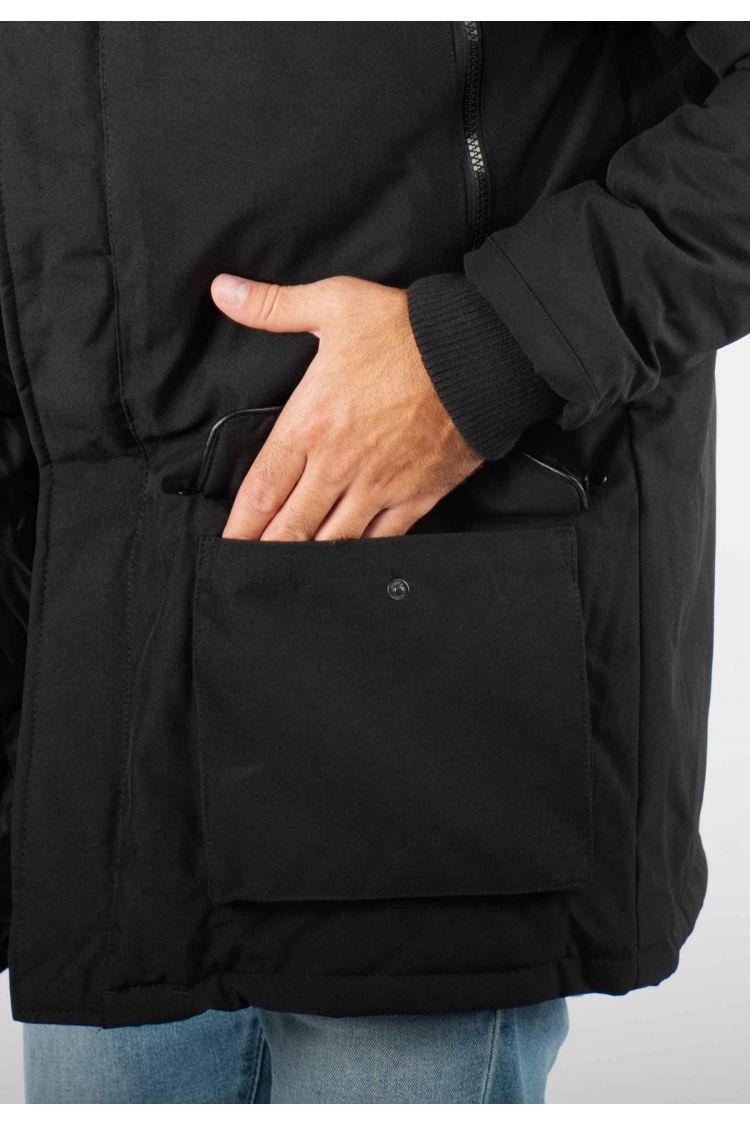 Blouson Homme avec Capuche en Fourrure Synthétique – Protection Hivernale et Design Contemporain