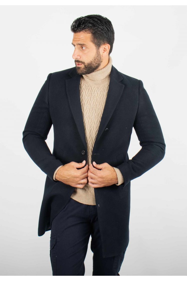 Manteau Navy Pour Homme – Protection Hivernale