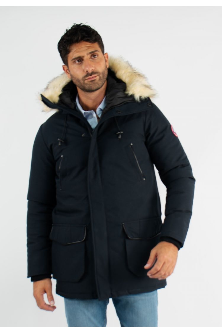 Doudoune parka longue navy