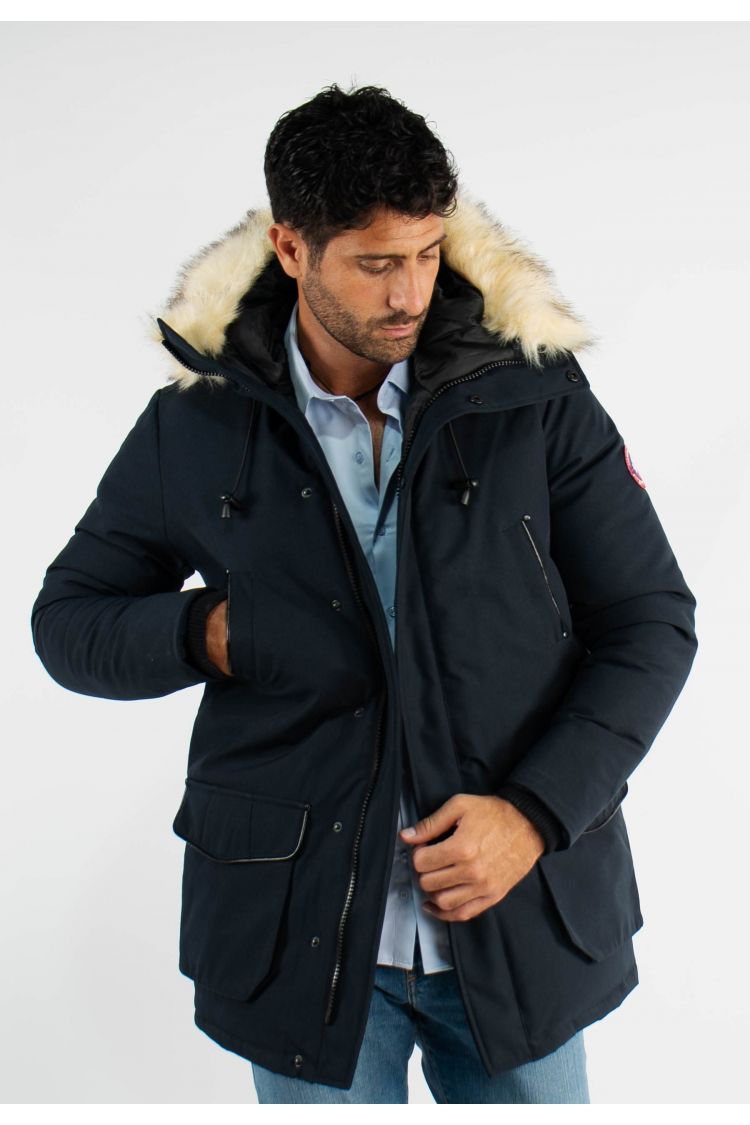 Doudoune parka longue navy