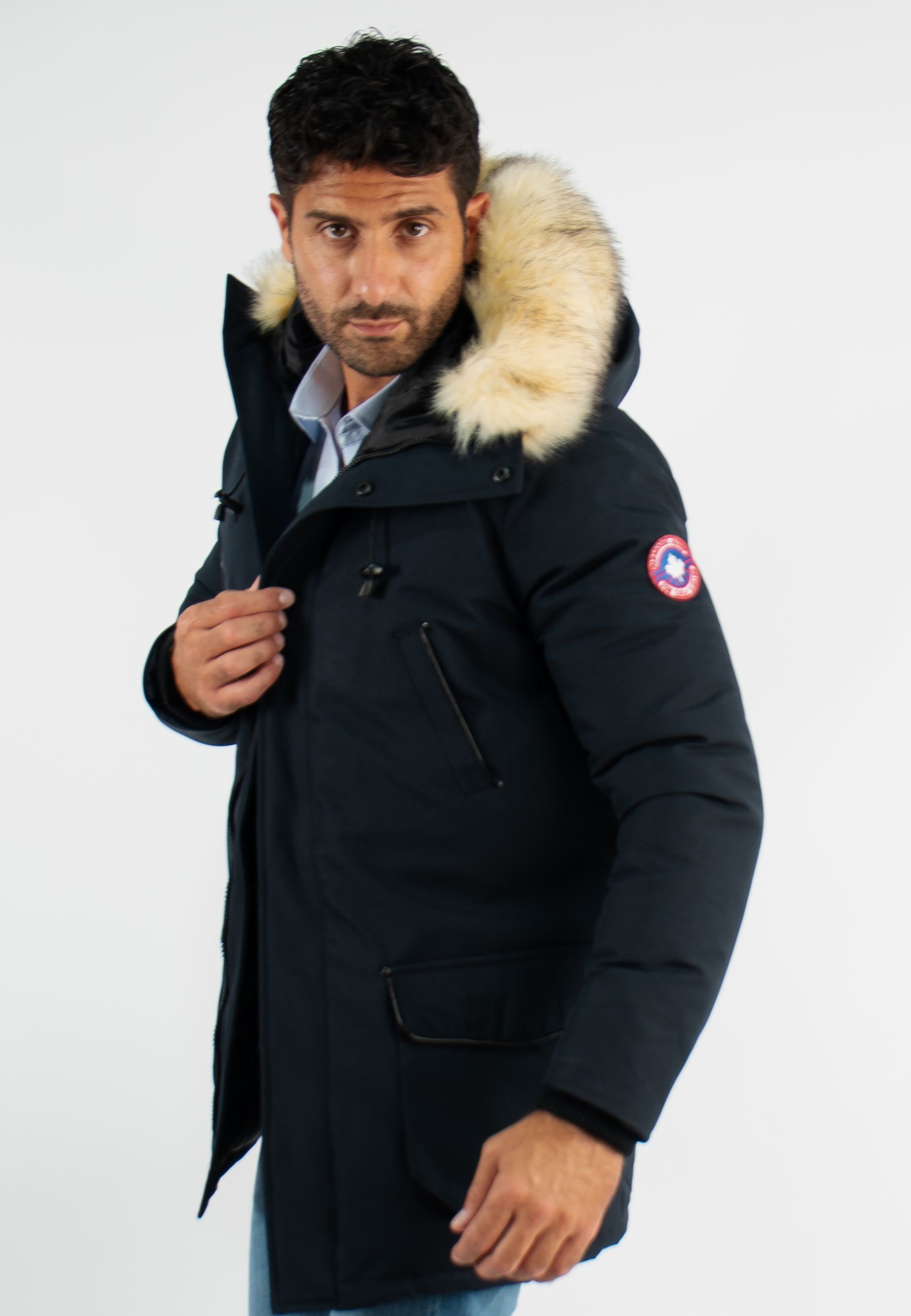 Doudoune parka longue navy