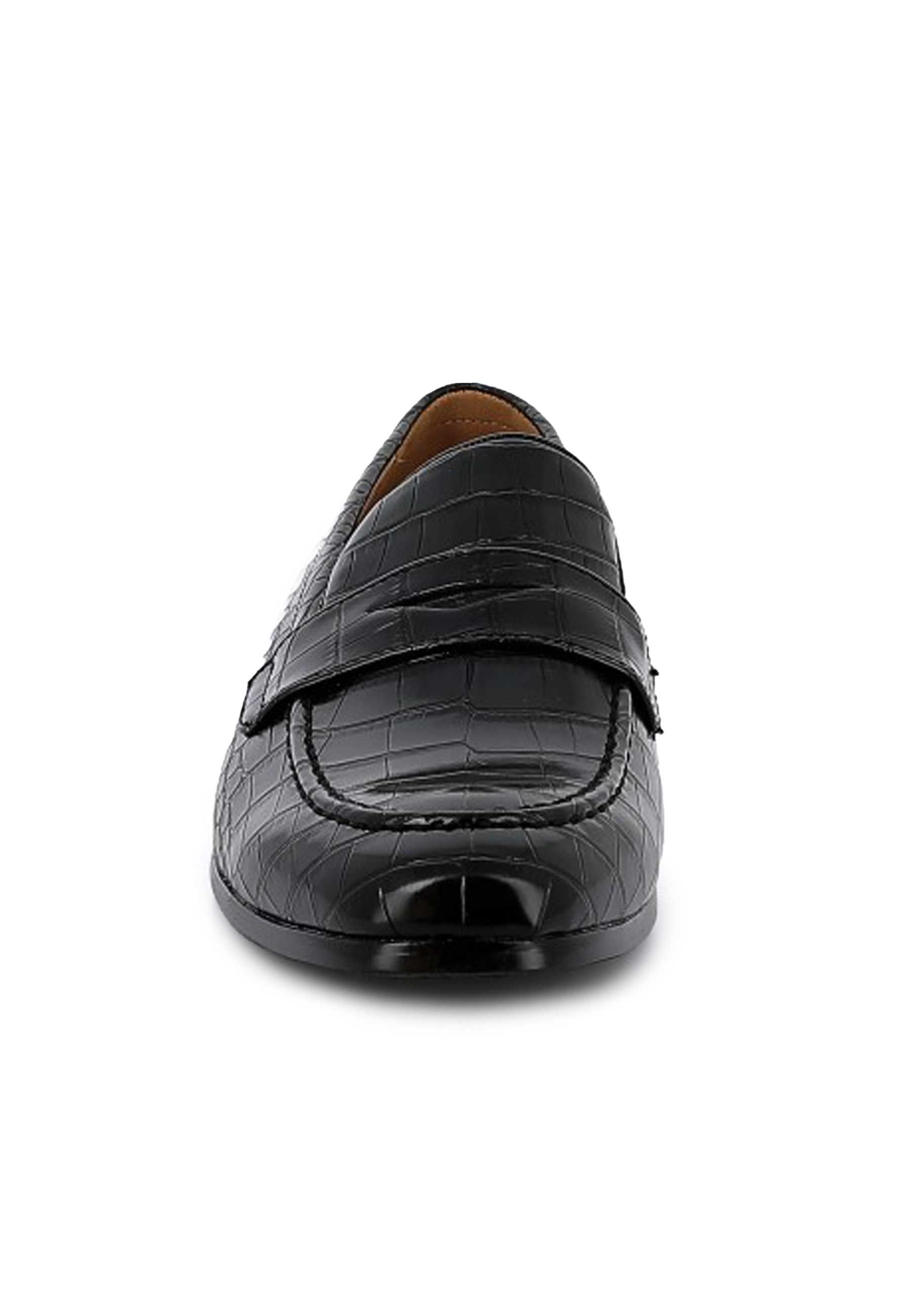 Mocassins UOMO en Similicuir Croco Noir