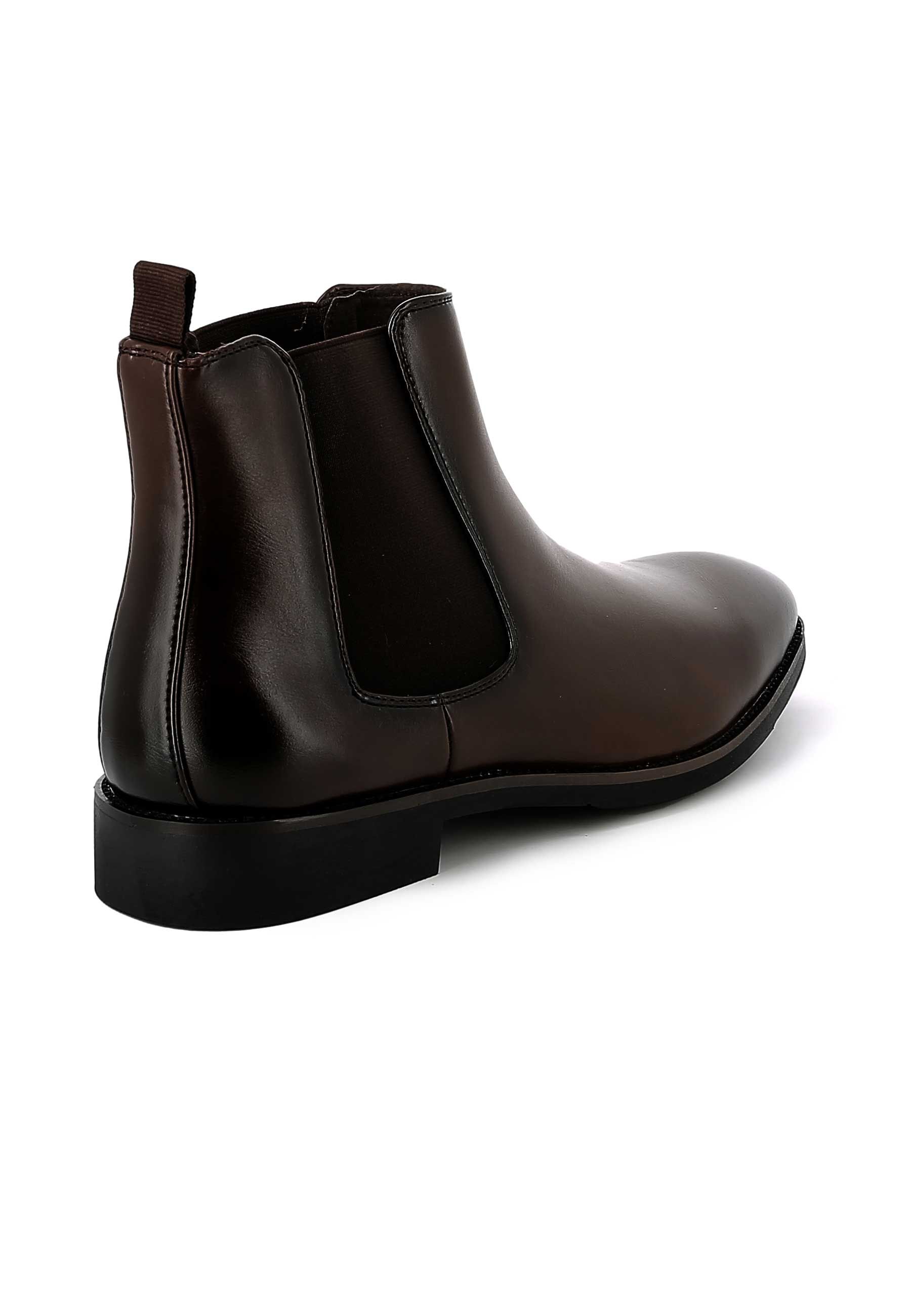 Bottines UOMO en Simili Cuir Marrons