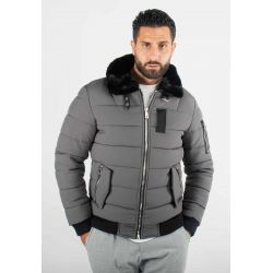 Blouson gris style bombers...