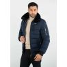 Blouson navy style bombers col fourré navy