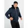 Blouson navy style bombers col fourré navy