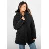 Blouson Femme Hiver Noir Mi-Long – Style Élégant et Confort Thermique