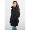 Blouson Femme Hiver Noir Mi-Long – Style Élégant et Confort Thermique