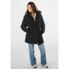 Blouson Femme Hiver Noir Mi-Long – Style Élégant et Confort Thermique