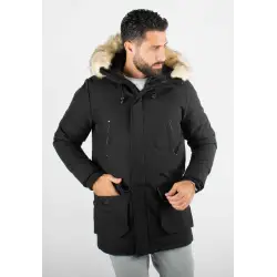 Doudoune mi-longue paragoose noir mario