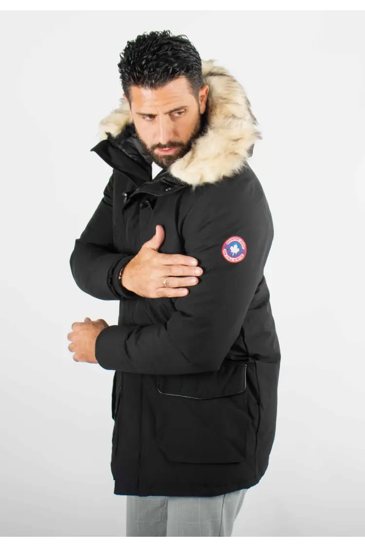 Doudoune mi-longue paragoose noir mario