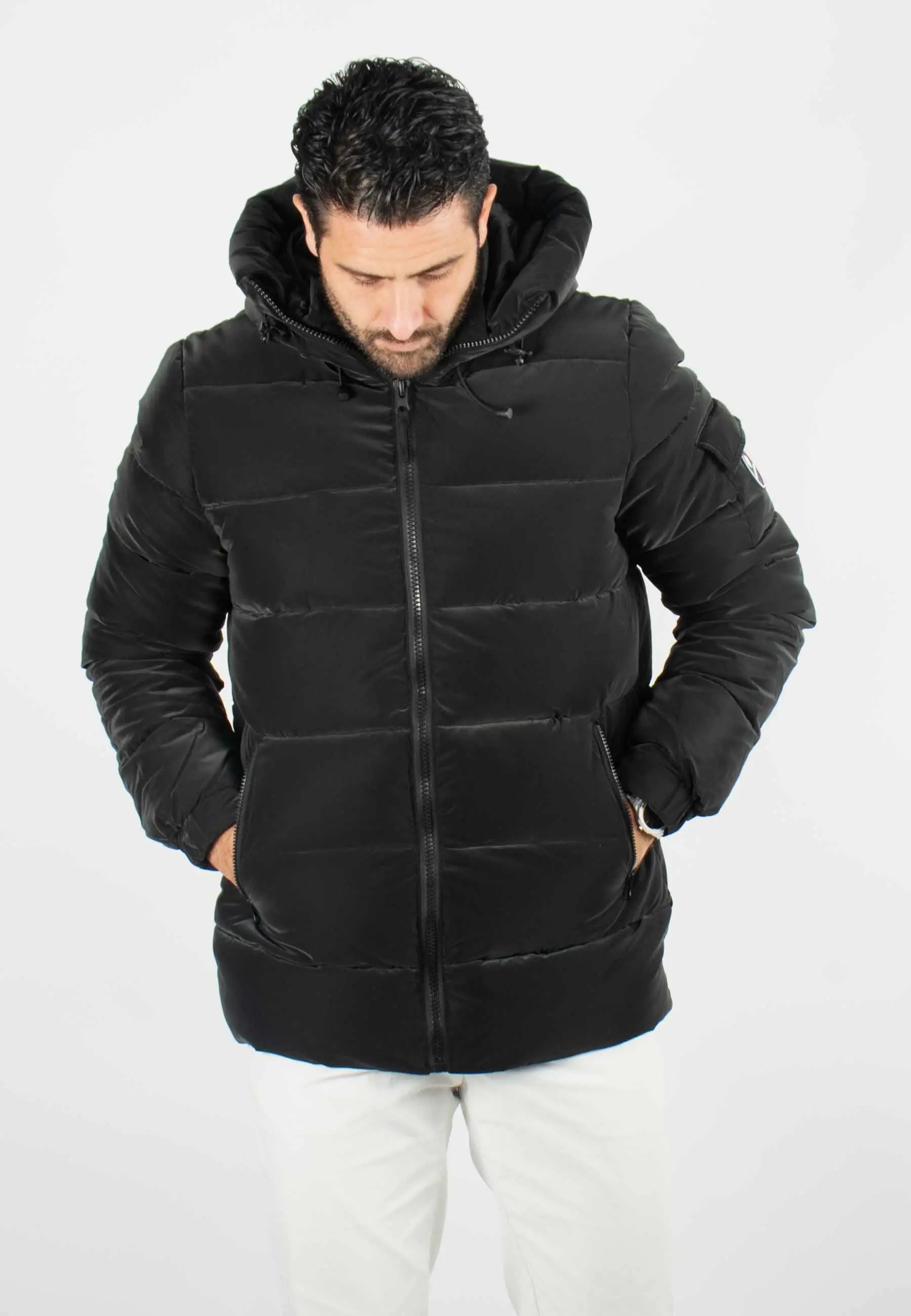 Doudoune matelassé d'hiver homme noir