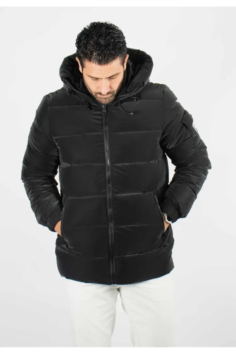 Doudoune matelassé d'hiver homme noir