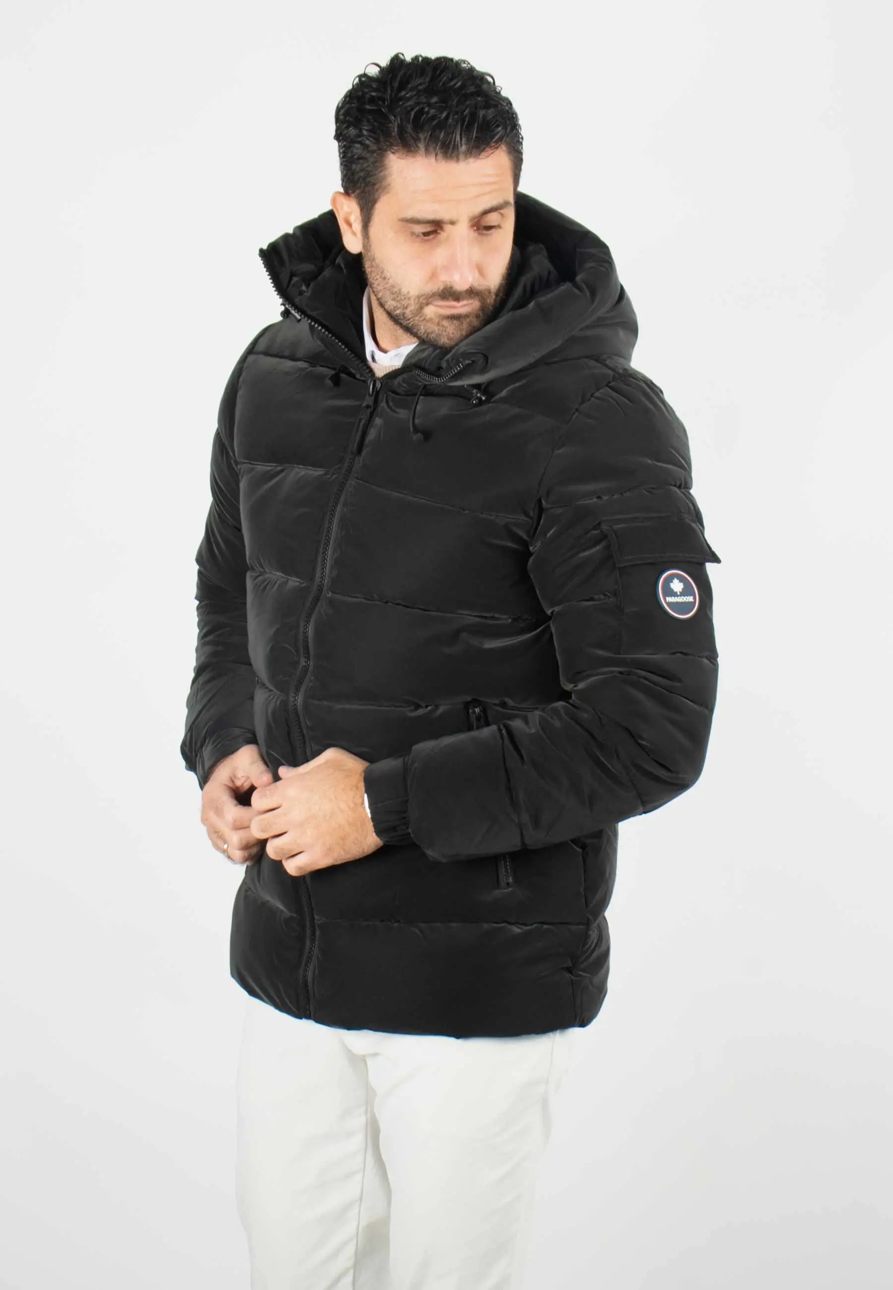 Doudoune matelassé d'hiver homme noir