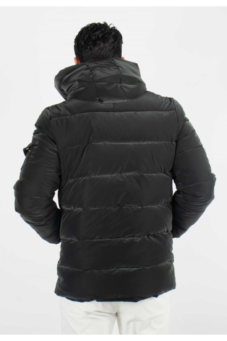 Doudoune matelassé d'hiver homme noir