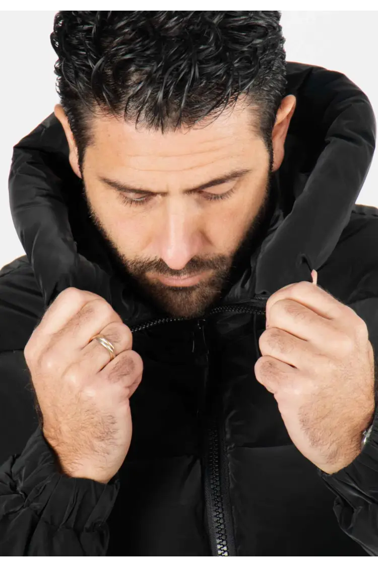 Doudoune matelassé d'hiver homme noir