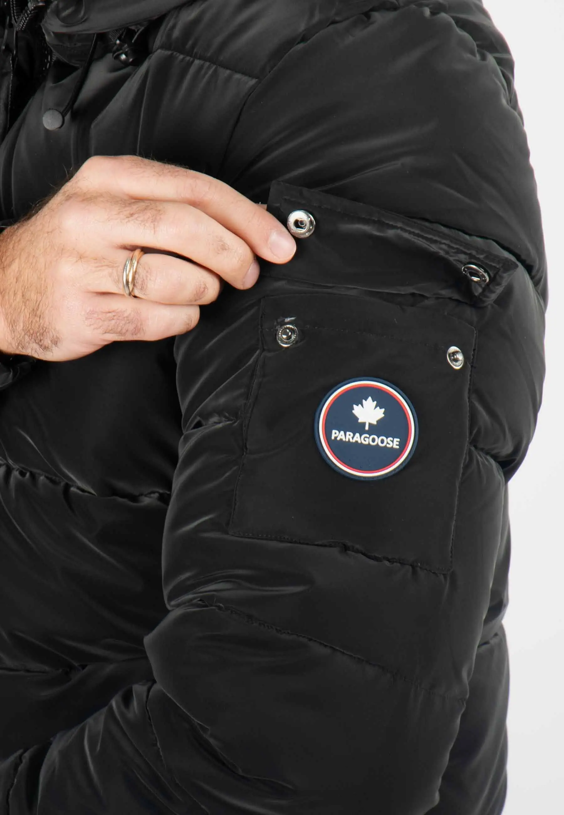 Doudoune matelassé d'hiver homme noir