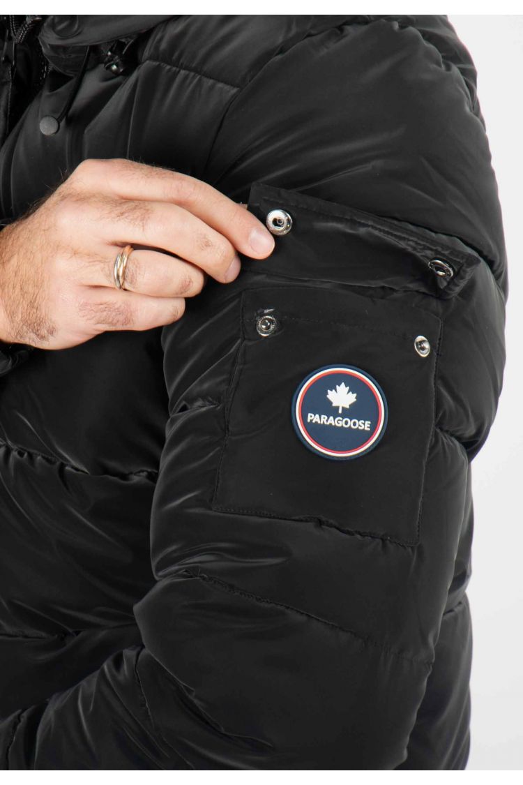 Doudoune matelassé d'hiver homme noir