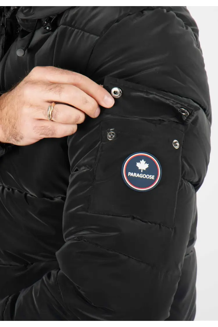 Doudoune matelassé d'hiver homme noir