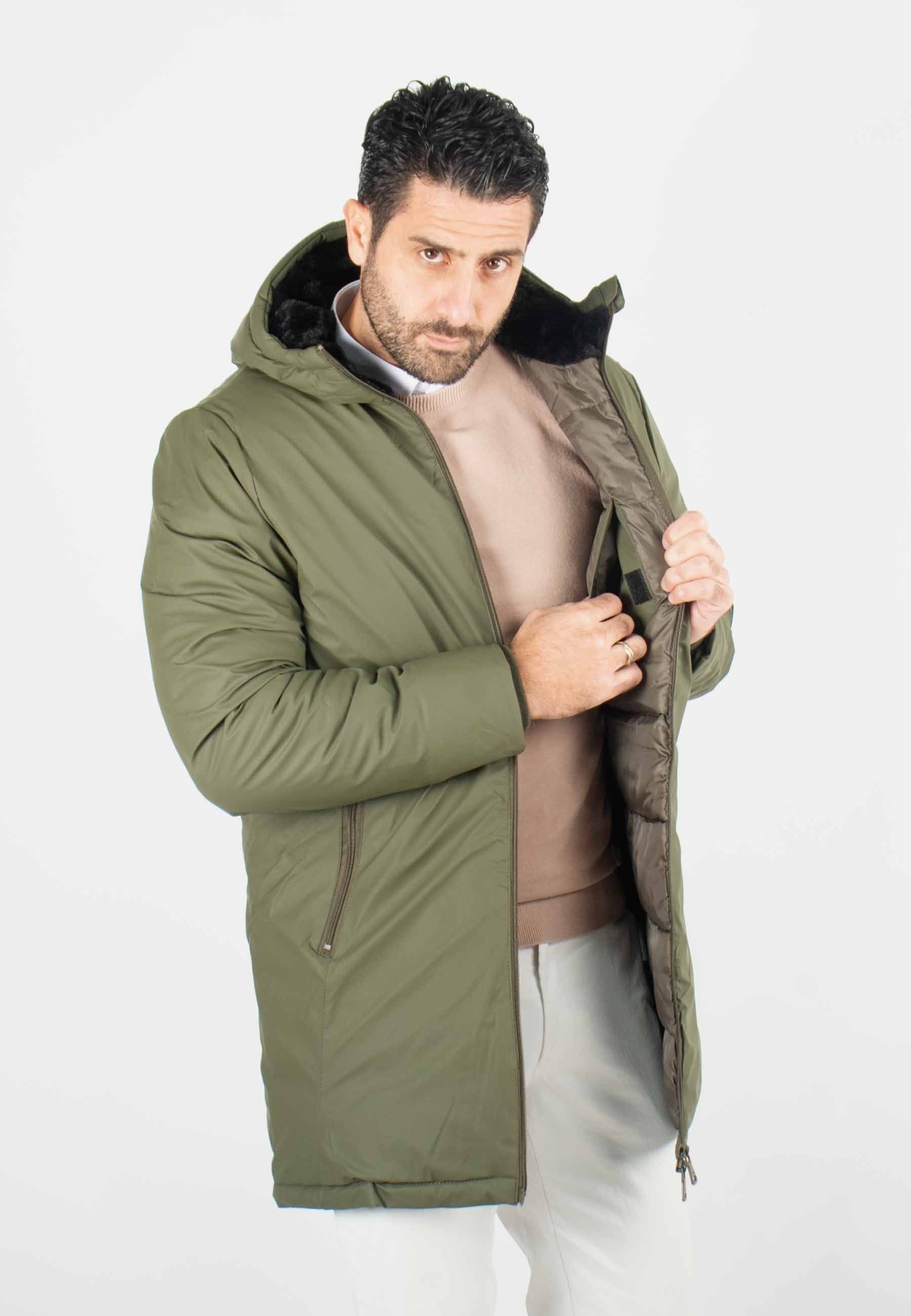 Parka longue khaki homme