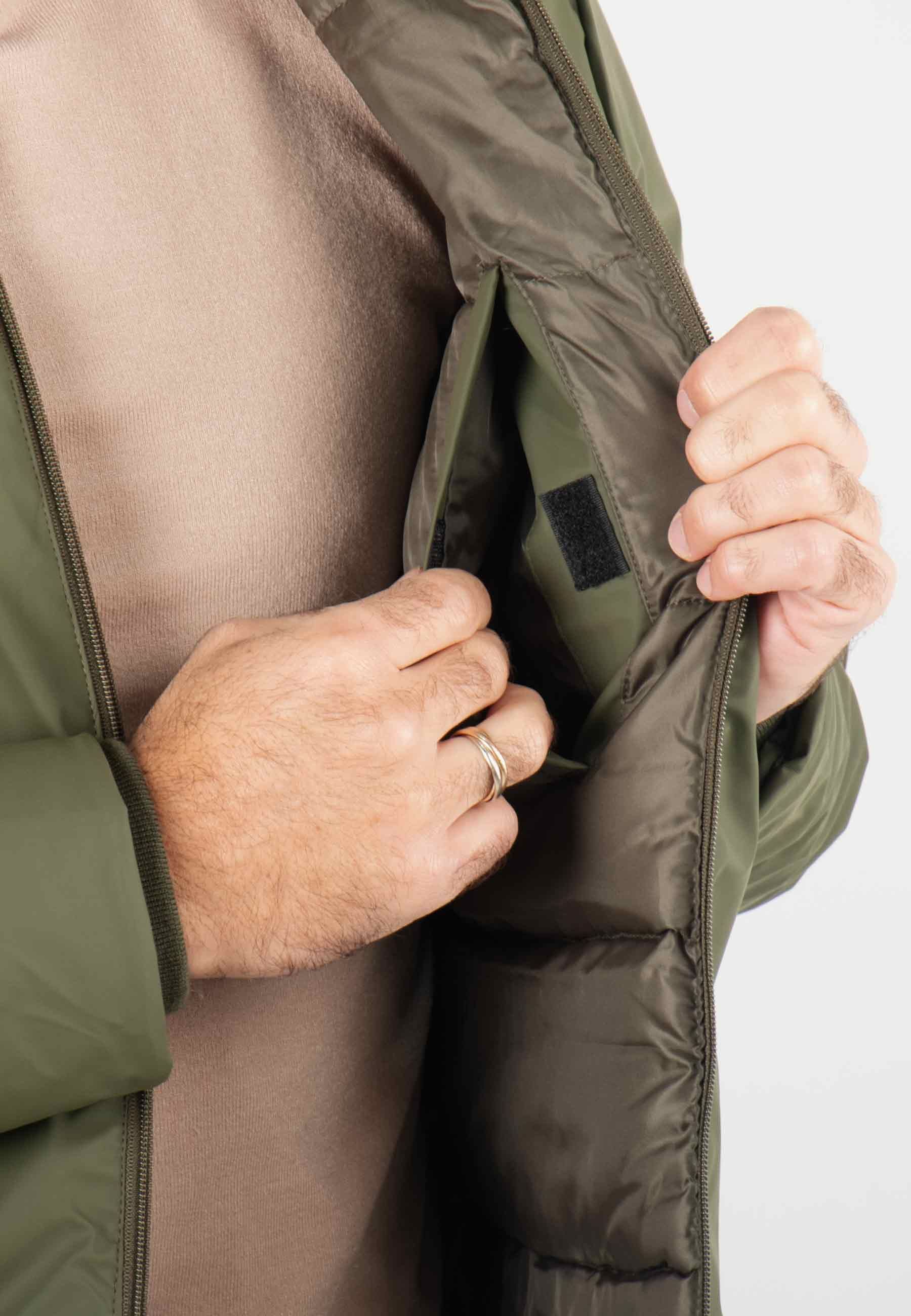 Parka longue khaki homme