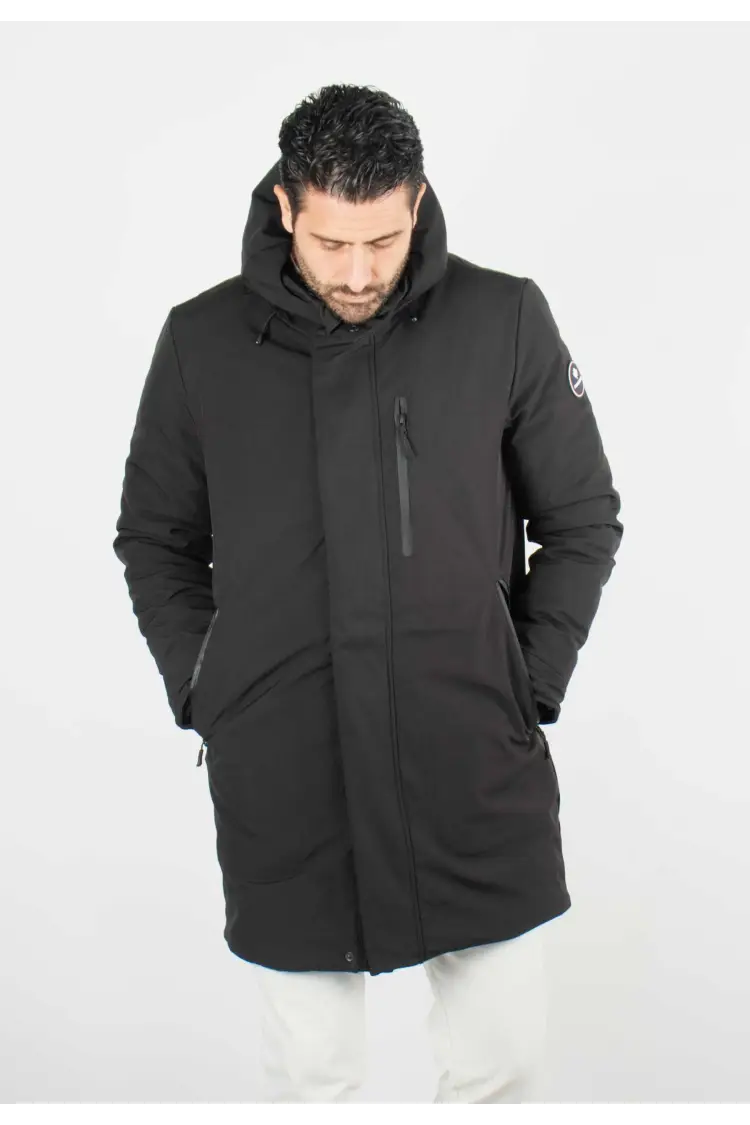 Doudoune noire à capuche
