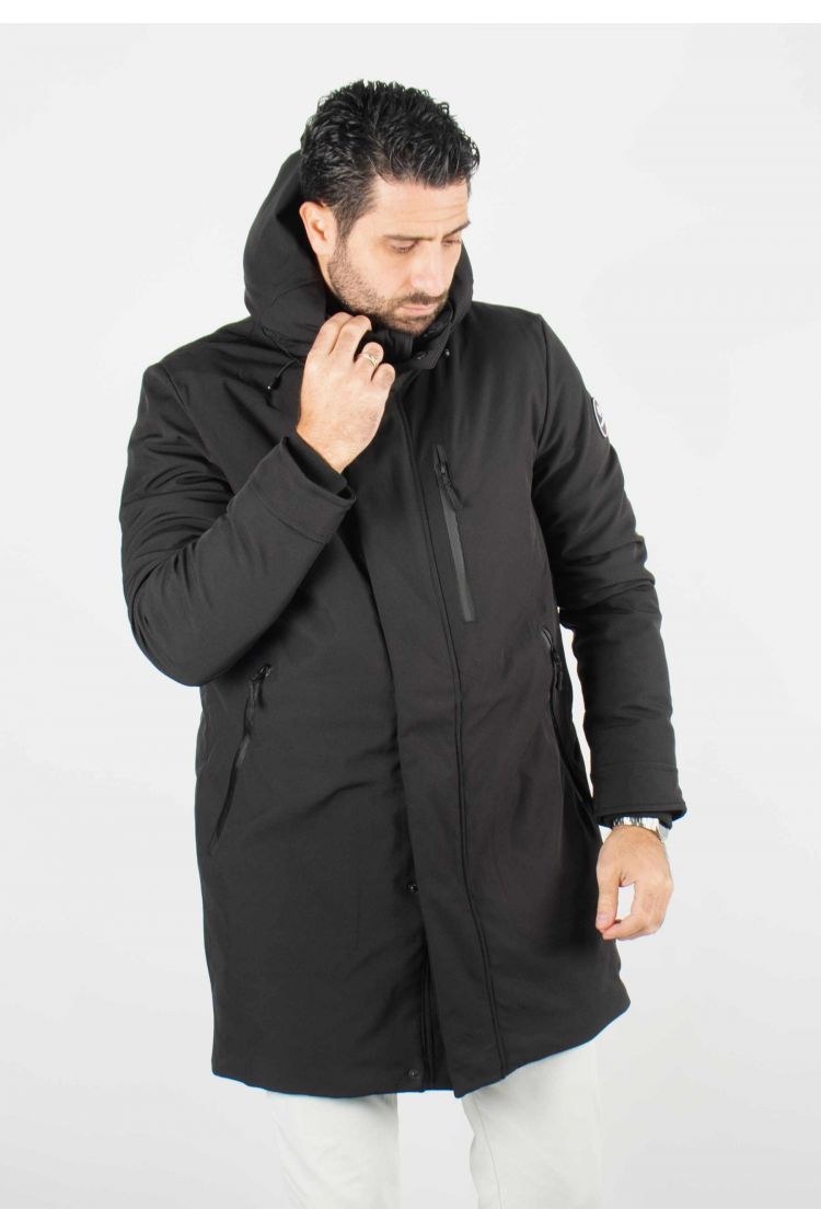 Doudoune noire à capuche