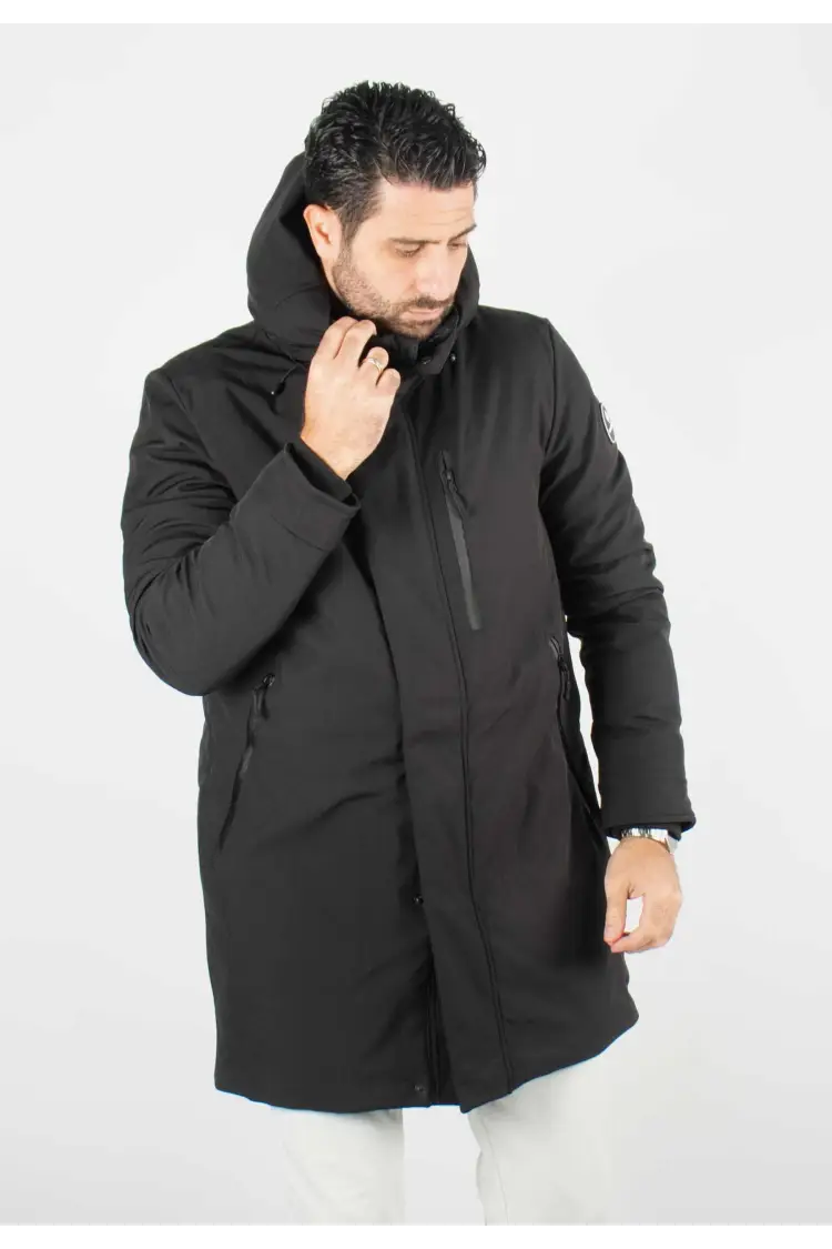 Doudoune noire à capuche