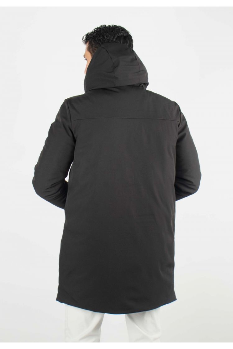 Doudoune noire à capuche