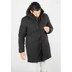 Doudoune noire à capuche