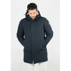 Doudoune navy a capuche moletonné homme