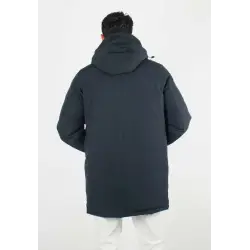 Doudoune navy a capuche moletonné homme
