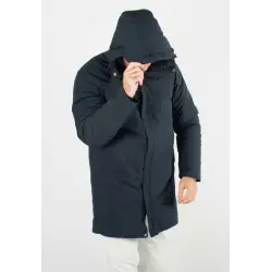 Doudoune navy a capuche moletonné homme